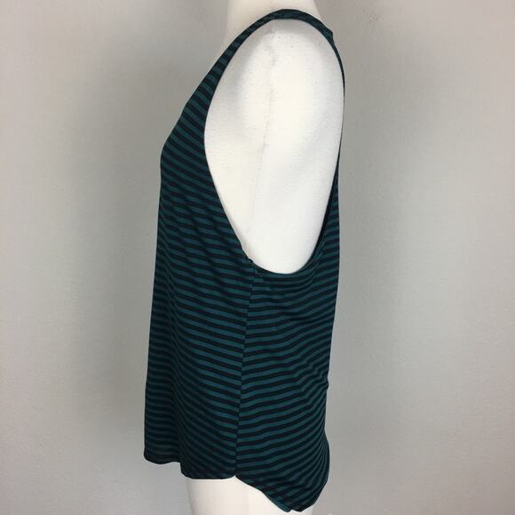 Calia Green & Black Stripe Tank Top Small - Picture 2 of 8